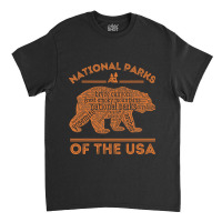 National Parks Bear Hiking Travel Camping Outdoors Retro Usa Classic T-shirt | Artistshot