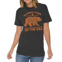 National Parks Bear Hiking Travel Camping Outdoors Retro Usa Vintage T-shirt | Artistshot