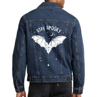 Stay Spooky Cute Vampire Bat Halloween Men Denim Jacket | Artistshot