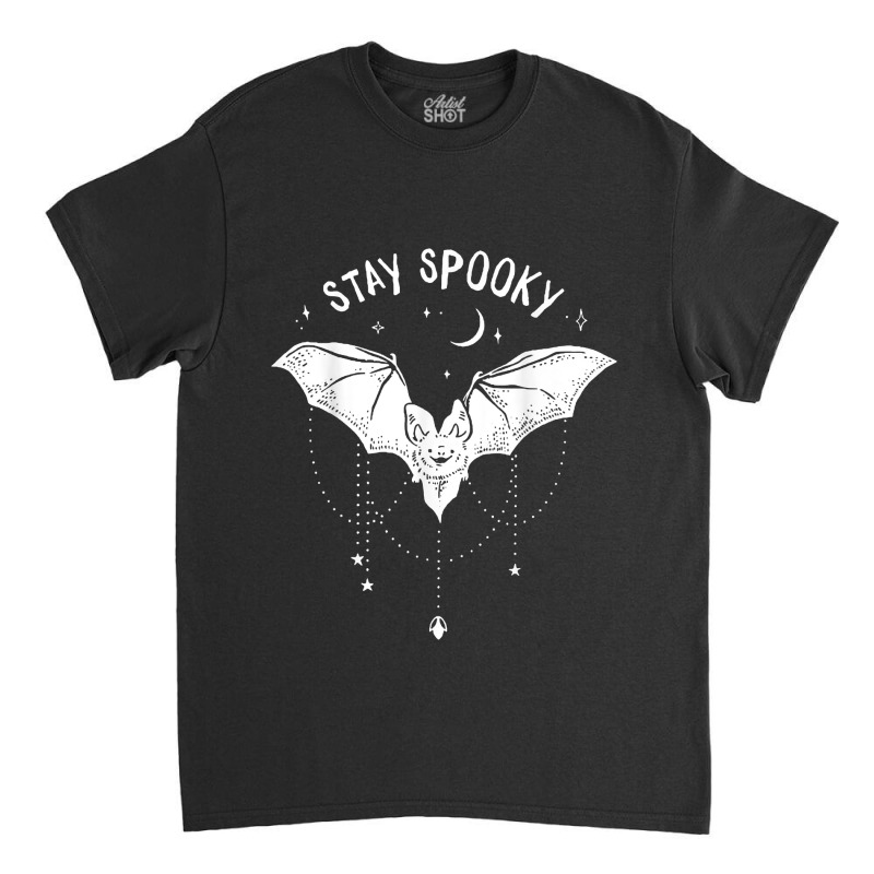 Stay Spooky Cute Vampire Bat Halloween Classic T-shirt by LilaFrancine | Artistshot