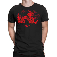 Red Japanese Dragon Aesthetic Grunge 90s Chinese Dragon T-shirt | Artistshot