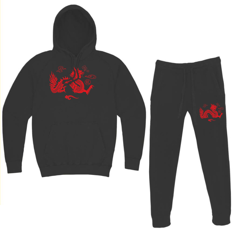 Red Japanese Dragon Aesthetic Grunge 90s Chinese Dragon Hoodie & Jogger Set | Artistshot