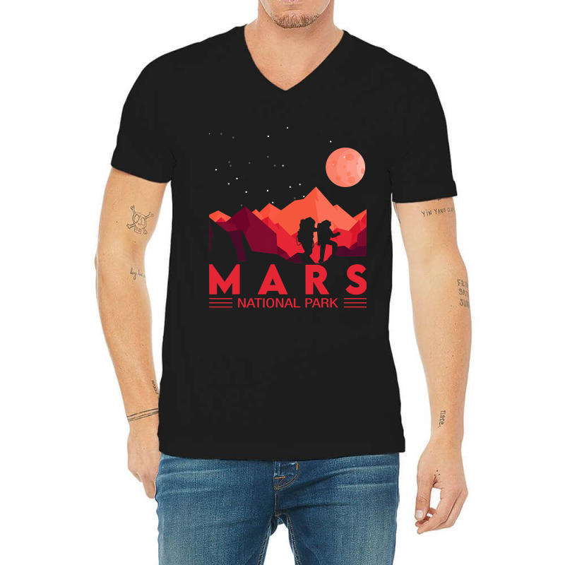 Red Mars Planet  Space National Park  Funny Mars V-neck Tee | Artistshot