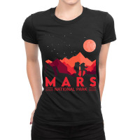 Red Mars Planet  Space National Park  Funny Mars Ladies Fitted T-shirt | Artistshot