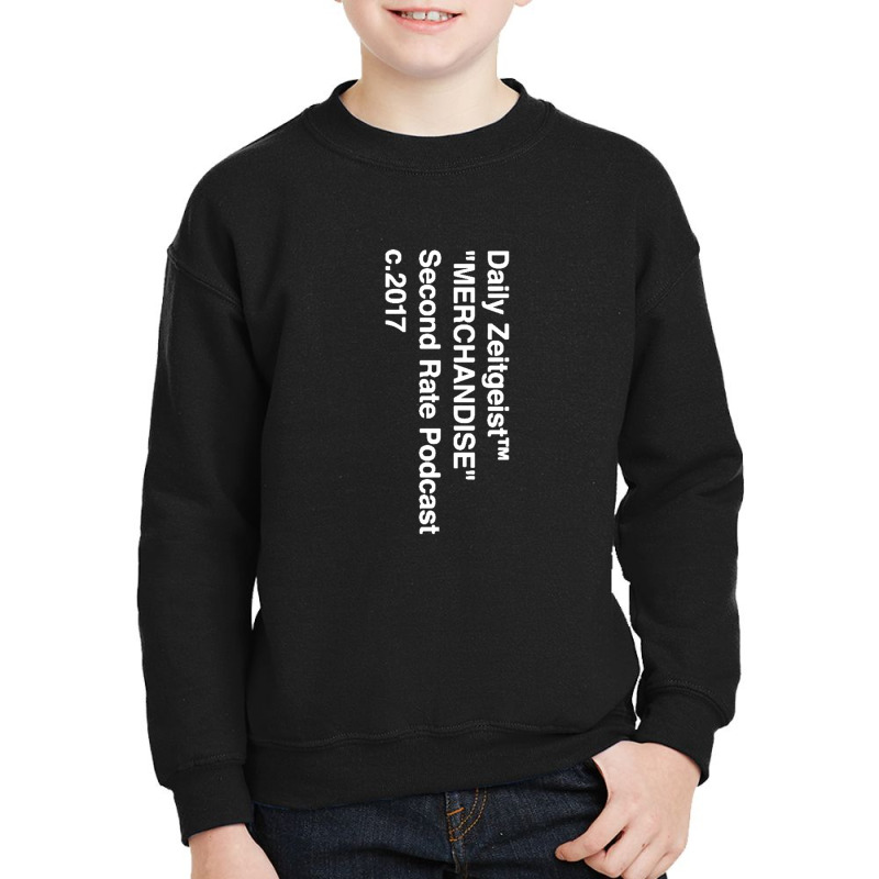 Daily Zeitgeist Merchandise White   Vertical Youth Sweatshirt | Artistshot