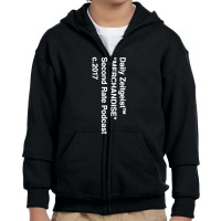 Daily Zeitgeist Merchandise White   Vertical Youth Zipper Hoodie | Artistshot