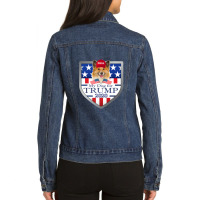 My Icelandic Sheepdog For Trump Ladies Denim Jacket | Artistshot