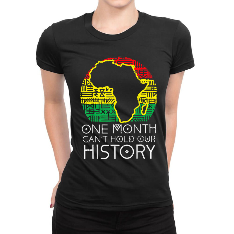 One Month Canhold Our History Pan African Black History Video Games Ch Ladies Fitted T-Shirt by KhalilDesign | Artistshot