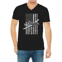 A-10 Thunderbolt Ii American Flag - A-10 Warthog V-neck Tee | Artistshot