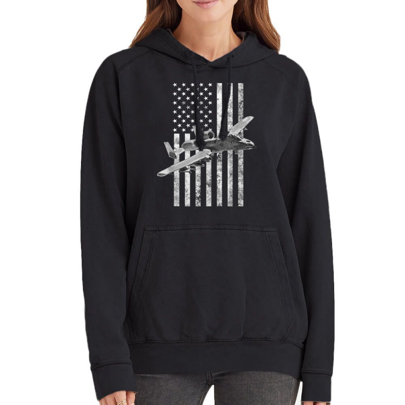 A-10 Thunderbolt Ii American Flag - A-10 Warthog Vintage Hoodie | Artistshot