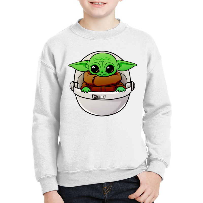 Custom Cute Baby Yoda Youth Sweatshirt By Calesjoanne Artistshot