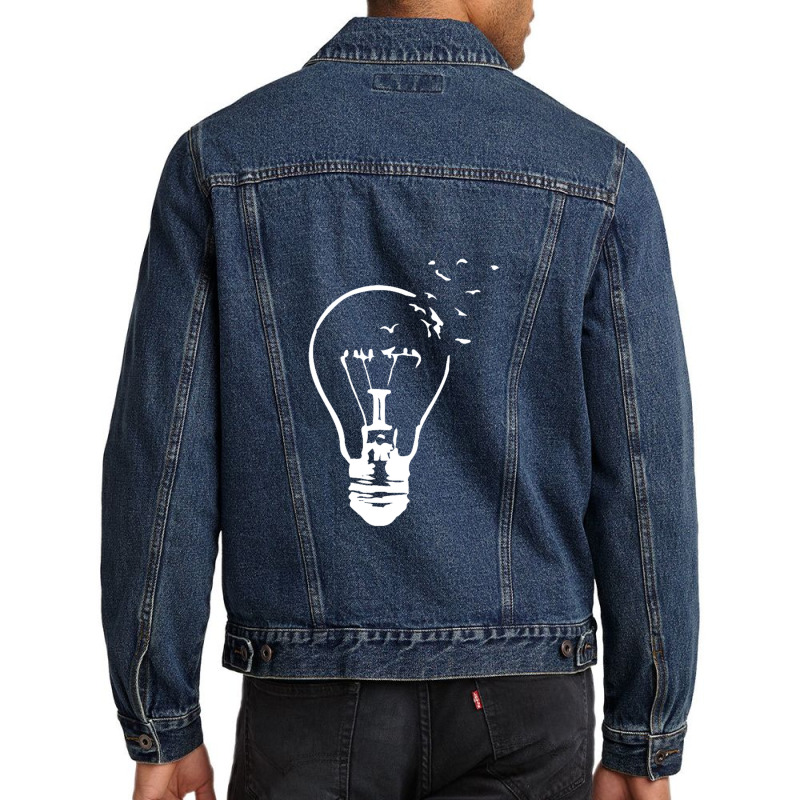 Broken Light And Birds Men Denim Jacket | Artistshot