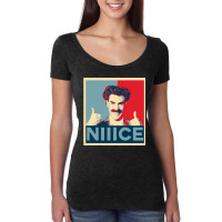 Borat, Borat Vintage, American Hope Poster, Nice Kazakhstan, Borat Art Women's Triblend Scoop T-shirt | Artistshot