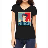 Borat, Borat Vintage, American Hope Poster, Nice Kazakhstan, Borat Art Women's V-neck T-shirt | Artistshot