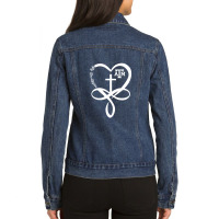 Texas A&m Aggies Heart Infinity God Apparel Ladies Denim Jacket | Artistshot