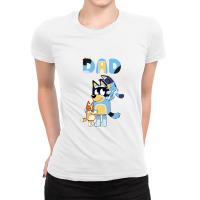 Dad Playing Son And Daughter Ladies Fitted T-shirt | Artistshot