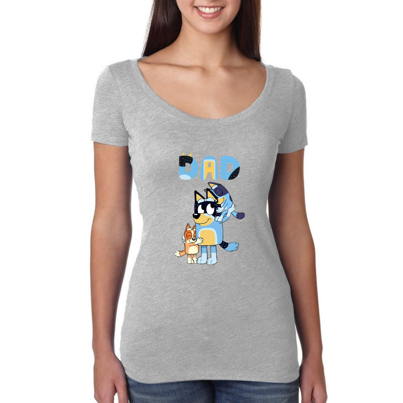 Dad Playing Son And Daughter Women's Triblend Scoop T-shirt | Artistshot