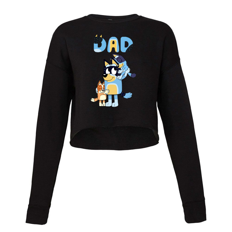 Dad Playing Son And Daughter Cropped Sweater | Artistshot