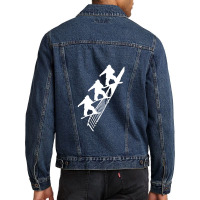 Snowboard Rail Grind Men Denim Jacket | Artistshot