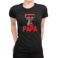 Texas Tech Red Raiders Papa Combined Flags Apparel Ladies Fitted T-shirt | Artistshot