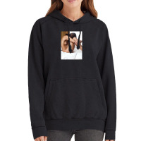 Beautiful Woman Sitting Naked On Bed With Arms Around Her Knees Vintage Hoodie | Artistshot