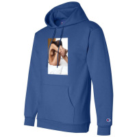 Beautiful Woman Sitting Naked On Bed With Arms Around Her Knees Champion Hoodie | Artistshot