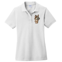 German Shepherd Dog  Isolated  On White Background In Studio Ladies Polo Shirt | Artistshot