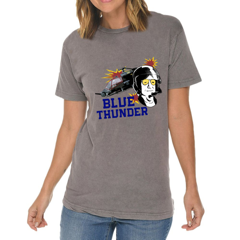 Blue Thunder Pjs   Blue Thunder Vintage T-Shirt by cm-arts | Artistshot