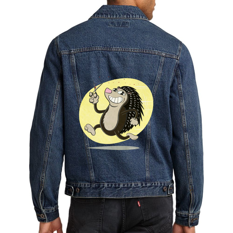 Cuddly Critters Wielding Sharp Objects #4   Retro Cartoon Style Men Denim Jacket | Artistshot