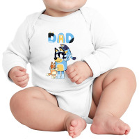 Dad Playing Son And Daughter Long Sleeve Baby Bodysuit | Artistshot