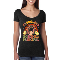 Vintage Faboolous School Principal Costume This Is My Scary Women's Triblend Scoop T-shirt | Artistshot