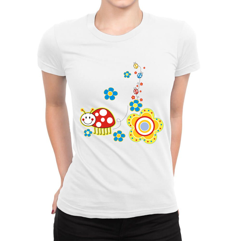 Ladybird, Insect, Animals, Flowers, Nature Ladies Fitted T-shirt | Artistshot