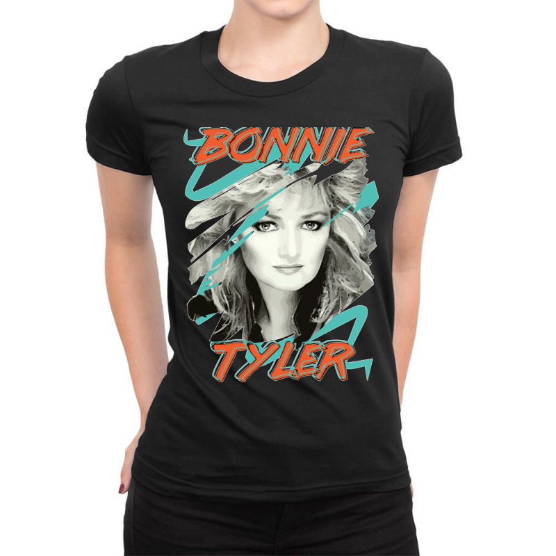 Bonnie Tyler 80s 1980s Pop Music Total Eclipse Of The H E A R T T Shir Ladies Fitted T-Shirt by NataliaMata | Artistshot