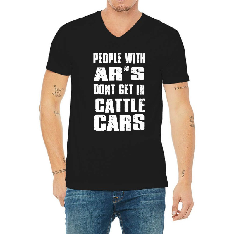 People With Ar's Don'gein Cattle Cars Games Characters V-Neck Tee by KhalilDesign | Artistshot