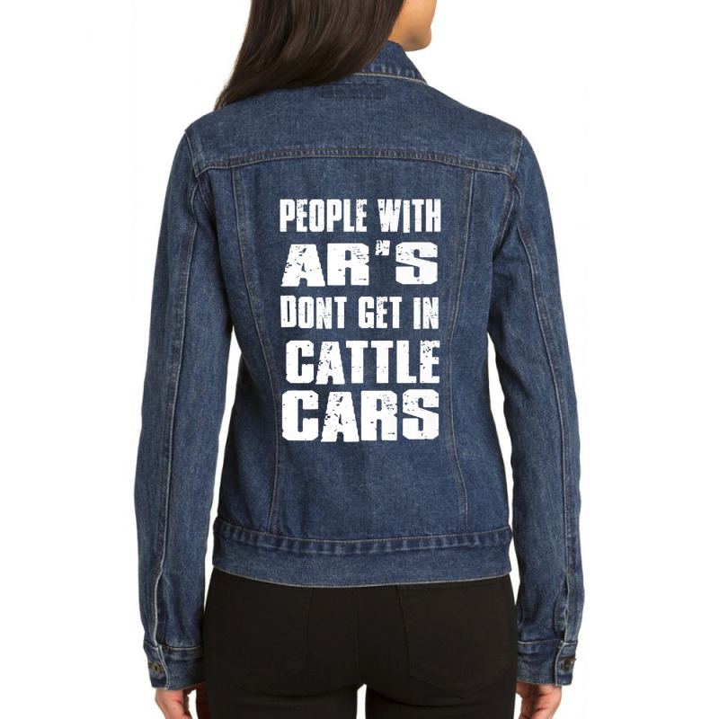 People With Ar's Don'gein Cattle Cars Games Characters Ladies Denim Jacket by KhalilDesign | Artistshot