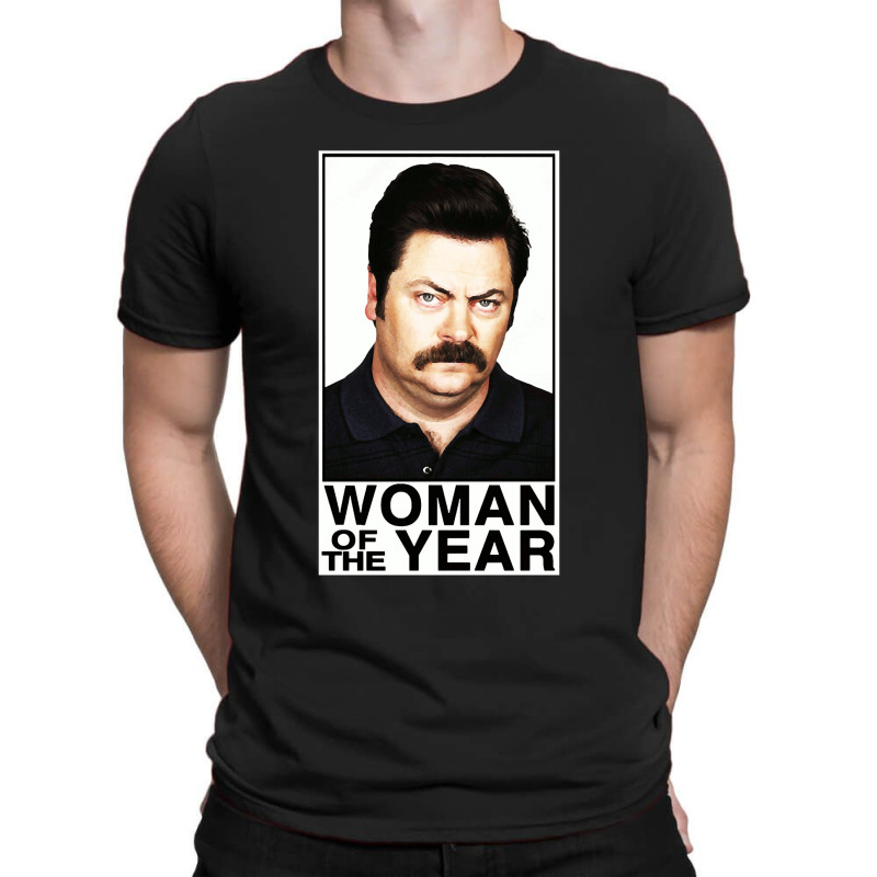 Woman Of The Year - Ron Swanson T-shirt | Artistshot