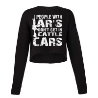 People With Ar's Don'gein Cattle Cars Sarcastic Vintage Video Games Ch Cropped Sweater | Artistshot