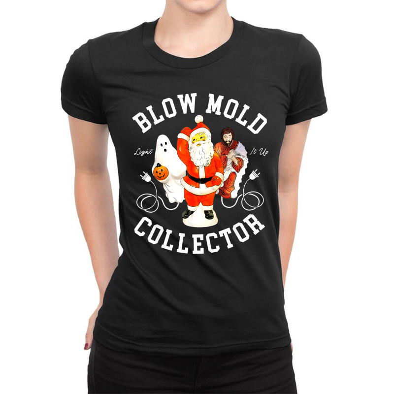 Blow Mold Collector Light It Up Christmas Halloween Ladies Fitted T-Shirt by Newshirt | Artistshot