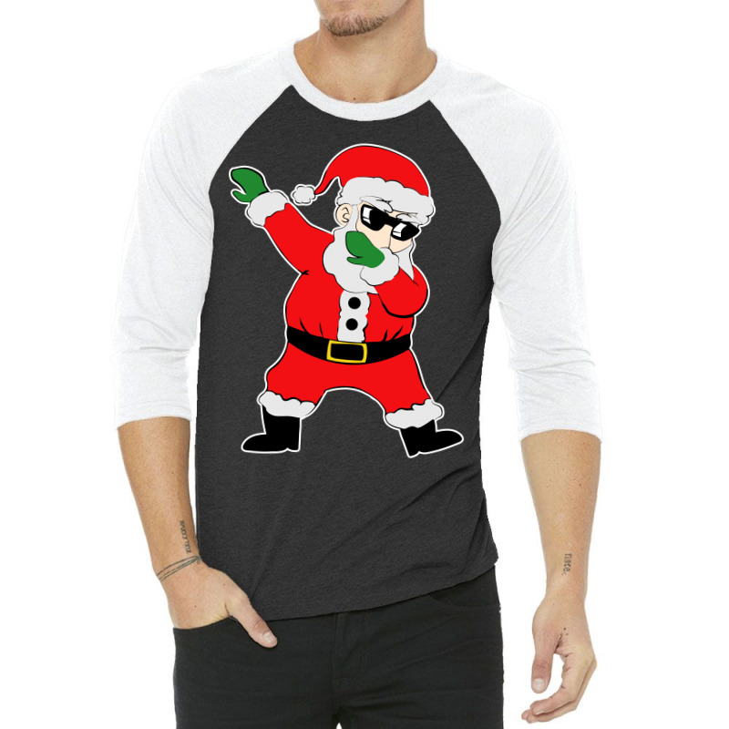 Dabbing Santa 3/4 Sleeve Shirt | Artistshot