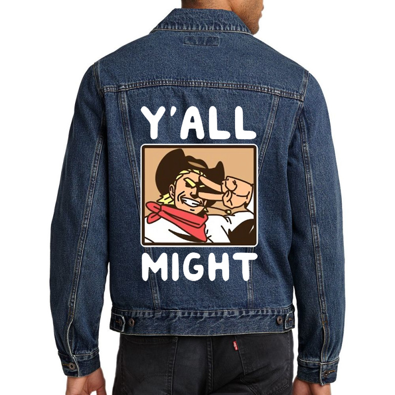 Yalls Funny Might Men Denim Jacket | Artistshot