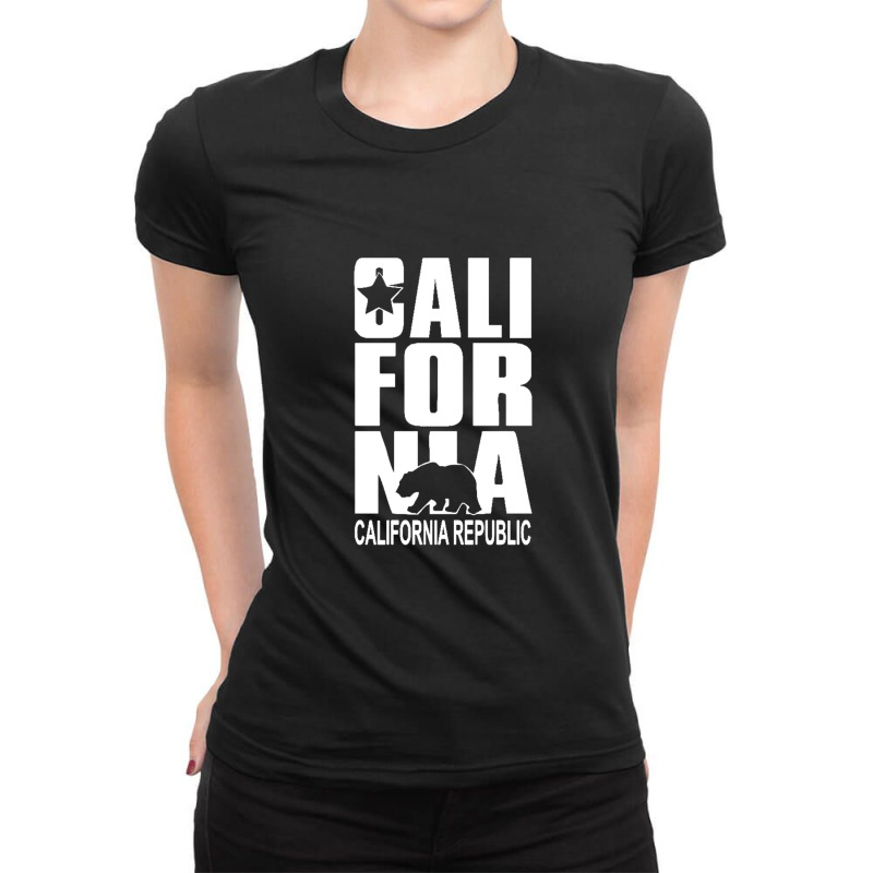 California Republic Ladies Fitted T-Shirt by Edithallenbb | Artistshot