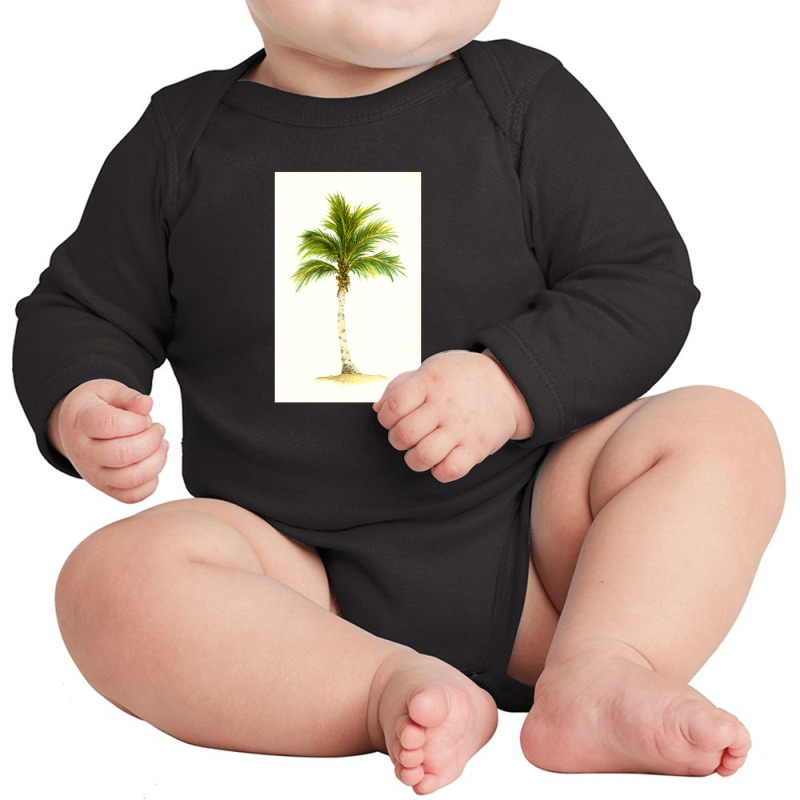 Quen Palm Tree Long Sleeve Baby Bodysuit by cm-arts | Artistshot