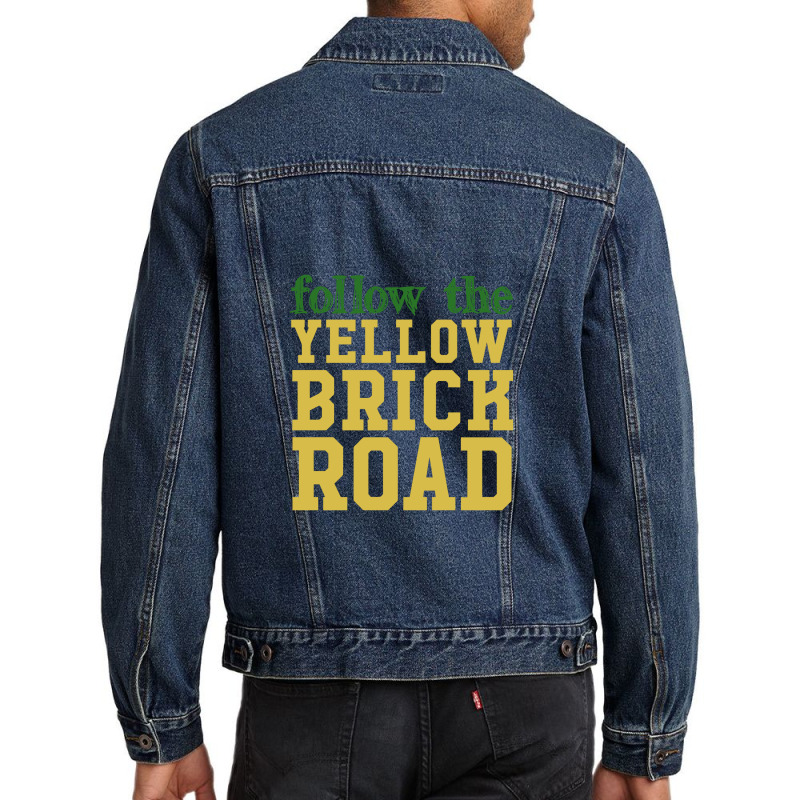 Follow The Yellow Brick Road,the Wizard Of Oz Men Denim Jacket by creepysatan | Artistshot