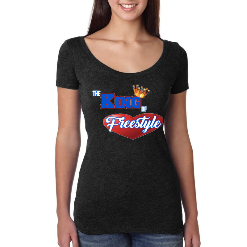 The King Of Freestyle Music Latin Hip Hop Classic Women's Triblend Scoop T-shirt by AnaMercedesContreras | Artistshot