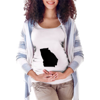 Georgia State Maternity Scoop Neck T-shirt | Artistshot