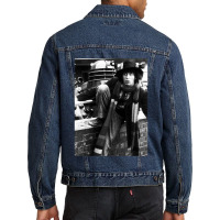 Vintage Photograp Time Traveller Funny Gift Men Denim Jacket | Artistshot