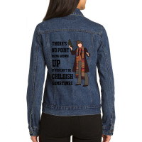 Vintage Photograp Time Traveller Mens Funny Ladies Denim Jacket | Artistshot