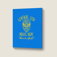 Central City Police Department   The Flash Portrait Canvas Print | Artistshot