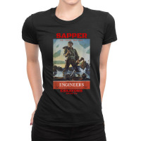 Sapper Army Combat Engineer Corps Veterans And Military Ladies Fitted T-shirt | Artistshot