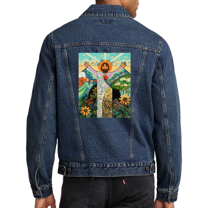 All Creation Sings His Praise Men Denim Jacket | Artistshot